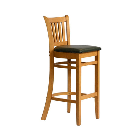 Manhattan Bar Chair in Soft Oak with Bison Cedar Seat