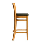 Manhattan Bar Chair in Soft Oak with Bison Cedar Seat
