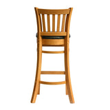 Manhattan Bar Chair in Soft Oak with Bison Cedar Seat