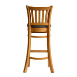 Manhattan Bar Chair in Soft Oak with Shetland Smoke Seat