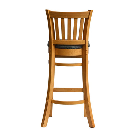 Manhattan Bar Chair in Soft Oak with Shetland Smoke Seat