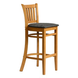 Manhattan Bar Chair in Soft Oak with Shetland Smoke Seat