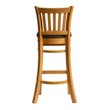 Manhattan Bar Chair in Soft Oak with Shetland Forest Seat