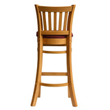 Manhattan Bar Chair in Soft Oak with Shetland Scarlett Seat