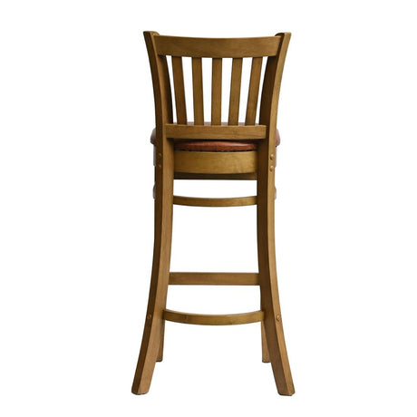 Manhattan Bar Chair in Weathered Oak with Bison Tan Seat