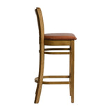Manhattan Bar Chair in Weathered Oak with Bison Tan Seat