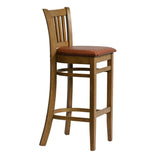 Manhattan Bar Chair in Weathered Oak with Bison Tan Seat