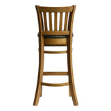 Manhattan Bar Chair in Weathered Oak with Bison Cedar Seat