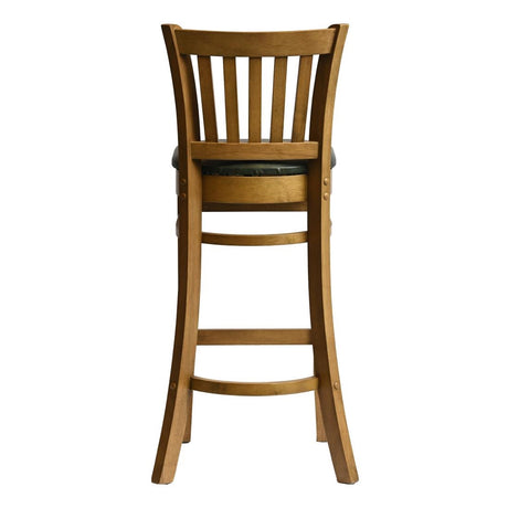 Manhattan Bar Chair in Weathered Oak with Bison Cedar Seat
