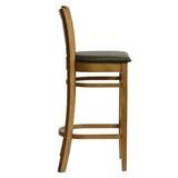 Manhattan Bar Chair in Weathered Oak with Bison Cedar Seat