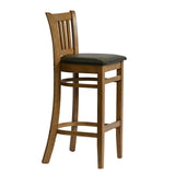 Manhattan Bar Chair in Weathered Oak with Bison Cedar Seat