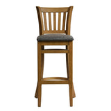 Manhattan Bar Chair in Weathered Oak with Shetland Smoke Seat