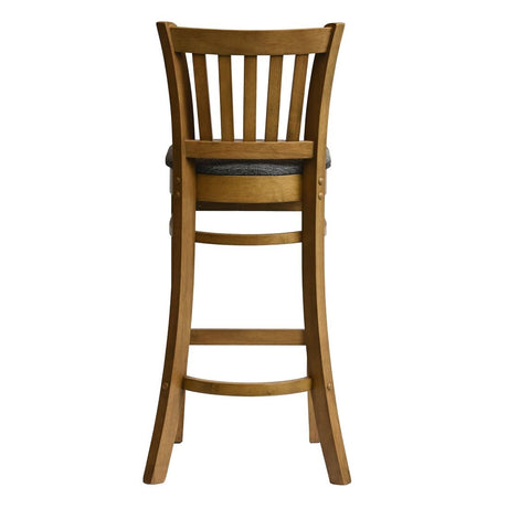 Manhattan Bar Chair in Weathered Oak with Shetland Smoke Seat