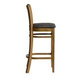 Manhattan Bar Chair in Weathered Oak with Shetland Smoke Seat
