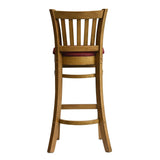 Manhattan Bar Chair in Weathered Oak with Shetland Scarlett Seat