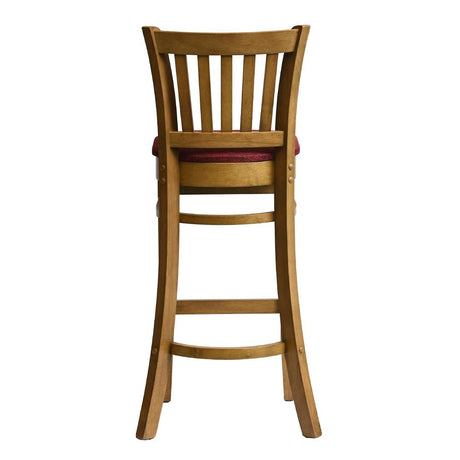 Manhattan Bar Chair in Weathered Oak with Shetland Scarlett Seat
