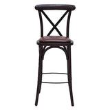 Bristol Bar Chair in Dark Walnut with Bison Espresso Seat