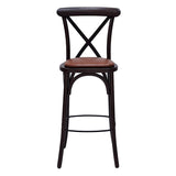 Bristol Bar Chair in Dark Walnut with Bison Tan Seat