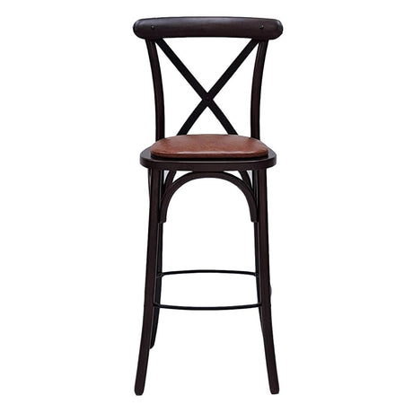 Bristol Bar Chair in Dark Walnut with Bison Tan Seat