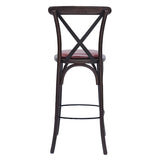 Bristol Bar Chair in Dark Walnut with Bison Bordeaux Seat