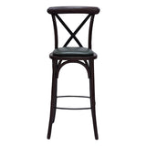 Bristol Bar Chair in Dark Walnut with Bison Cedar Seat