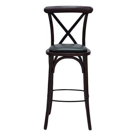 Bristol Bar Chair in Dark Walnut with Bison Cedar Seat