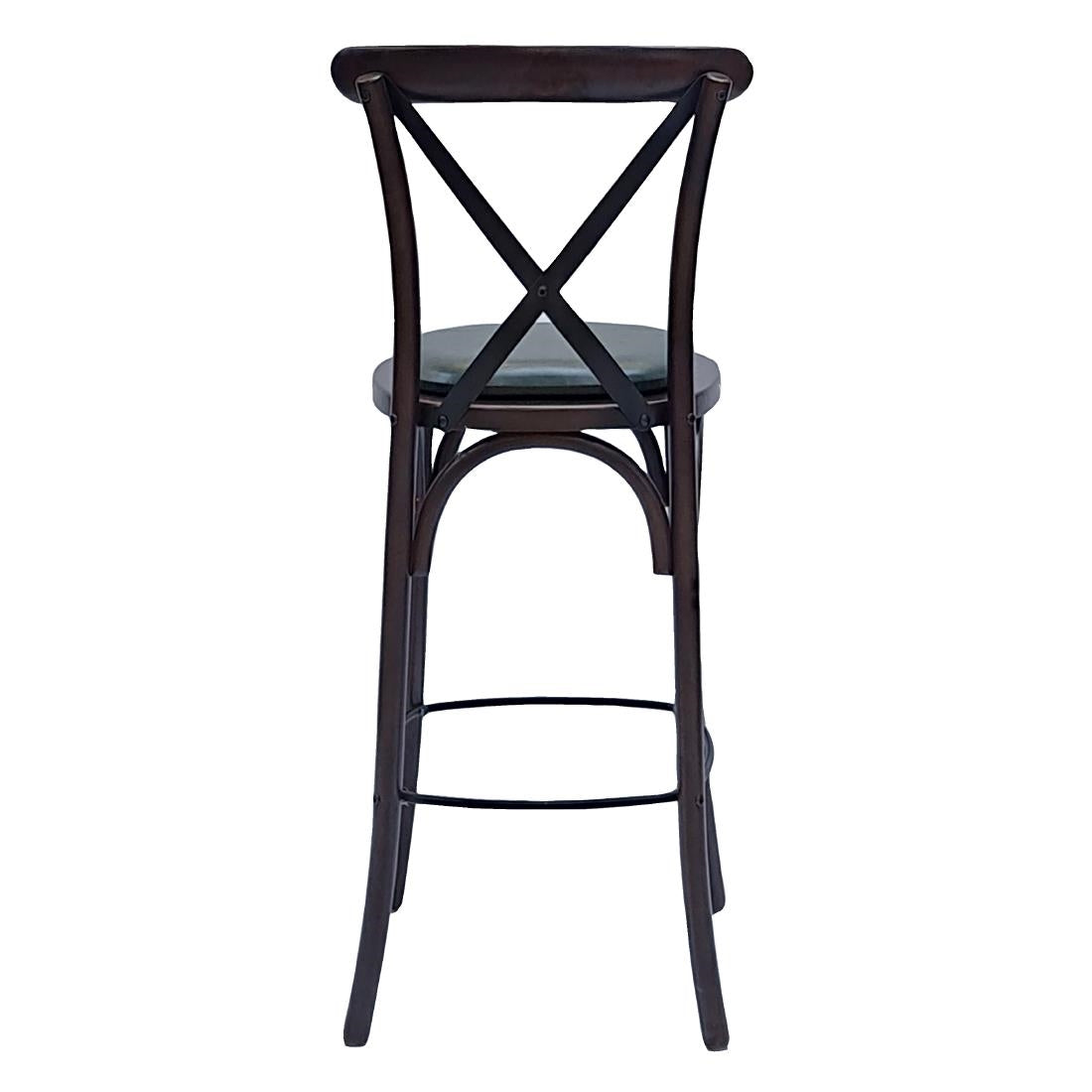 Bristol Bar Chair in Dark Walnut with Bison Cedar Seat