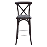 Bristol Bar Chair in Dark Walnut with Shetland Smoke Seat