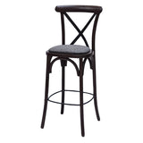 Bristol Bar Chair in Dark Walnut with Shetland Smoke Seat