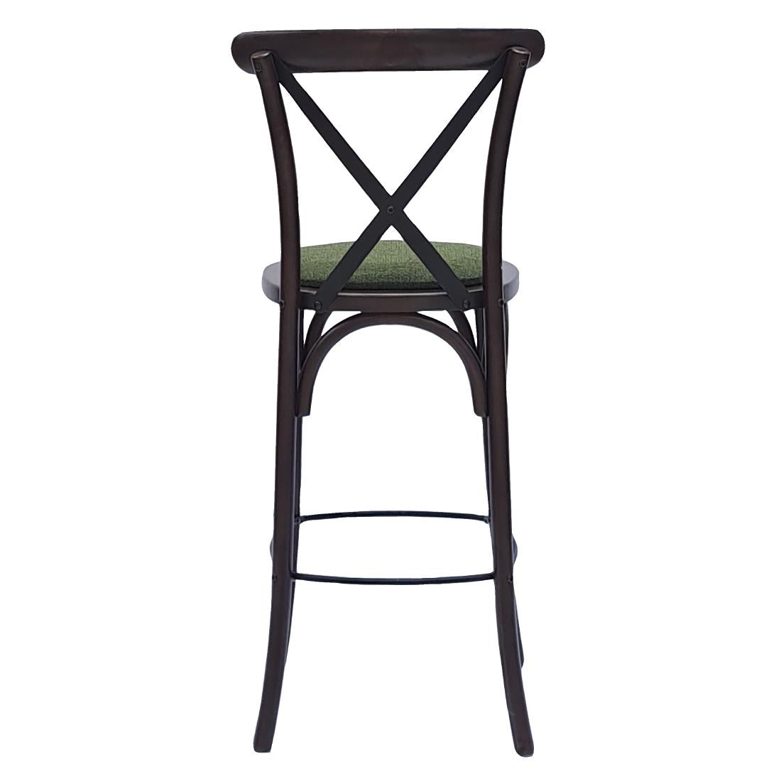 Bristol Bar Chair in Dark Walnut with Shetland Forest Seat