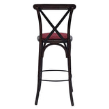Bristol Bar Chair in Dark Walnut with Shetland Scarlett Seat