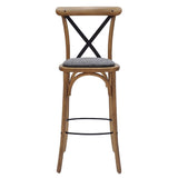 Bristol Bar Chair in Weathered Oak with Shetland Smoke Seat