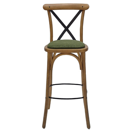 Bristol Bar Chair in Weathered Oak with Shetland Forest Seat