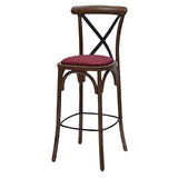 Bristol Bar Chair in Vintage with Shetland Scarlett Seat