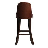 Kilsby Bar Chair in Dark Walnut with Bison Espresso Seat