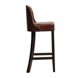 Kilsby Bar Chair in Dark Walnut with Bison Espresso Seat