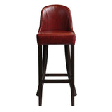 Kilsby Bar Chair in Dark Walnut with Bison Bordeaux Seat