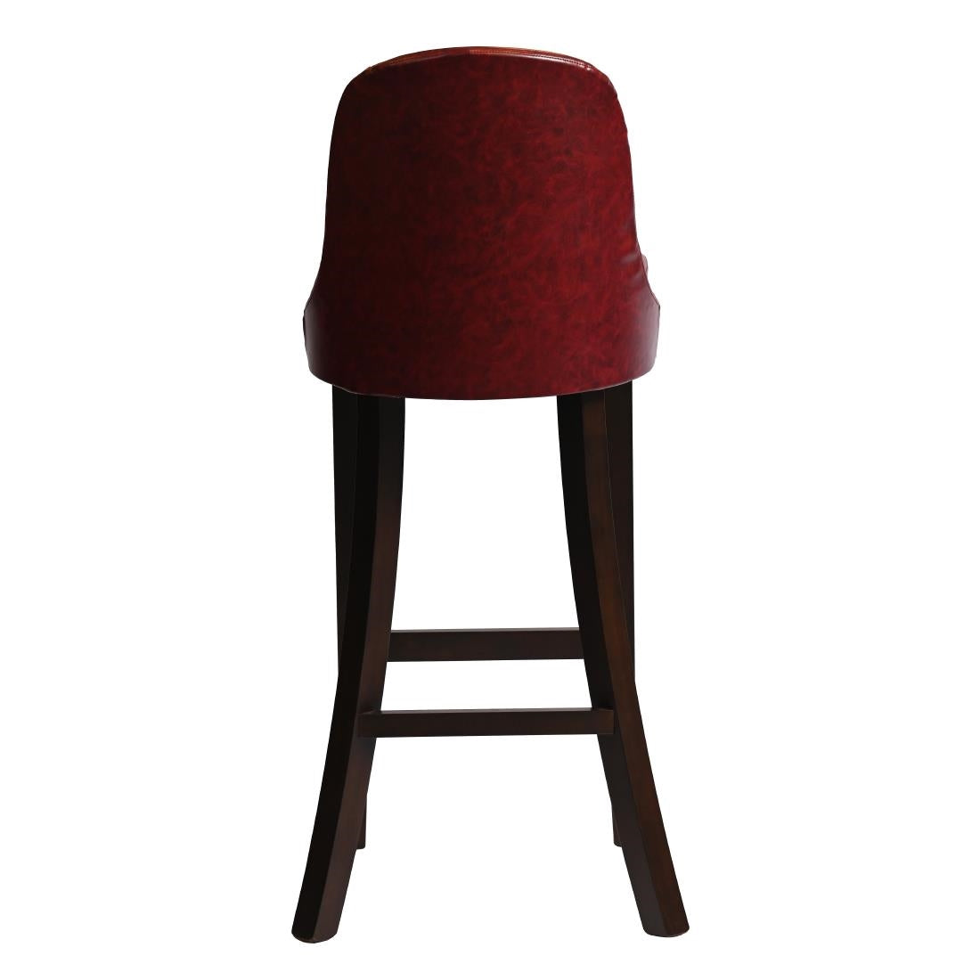 Kilsby Bar Chair in Dark Walnut with Bison Bordeaux Seat