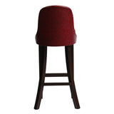 Kilsby Bar Chair in Dark Walnut with Bison Bordeaux Seat