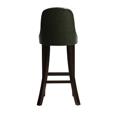Kilsby Bar Chair in Dark Walnut with Bison Cedar Seat