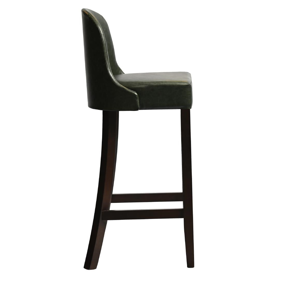 Kilsby Bar Chair in Dark Walnut with Bison Cedar Seat