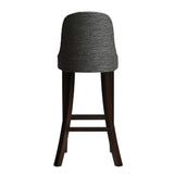 Kilsby Bar Chair in Dark Walnut with Shetland Smoke Seat