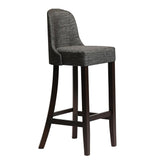 Kilsby Bar Chair in Dark Walnut with Shetland Smoke Seat