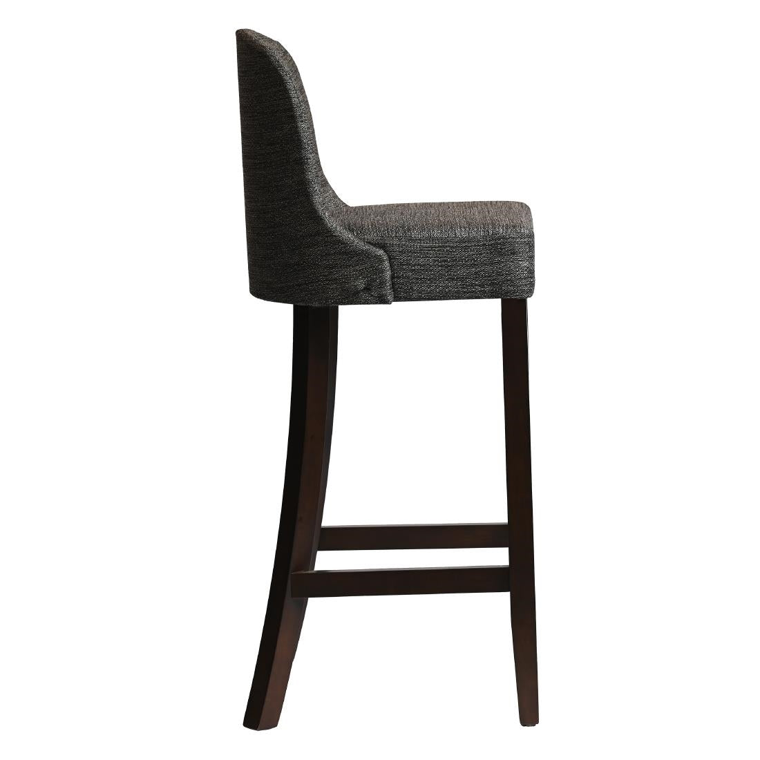 Kilsby Bar Chair in Dark Walnut with Shetland Smoke Seat