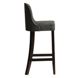 Kilsby Bar Chair in Dark Walnut with Shetland Smoke Seat