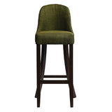 Kilsby Bar Chair in Dark Walnut with Shetland Forest Seat