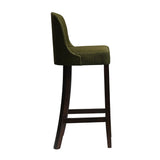 Kilsby Bar Chair in Dark Walnut with Shetland Forest Seat