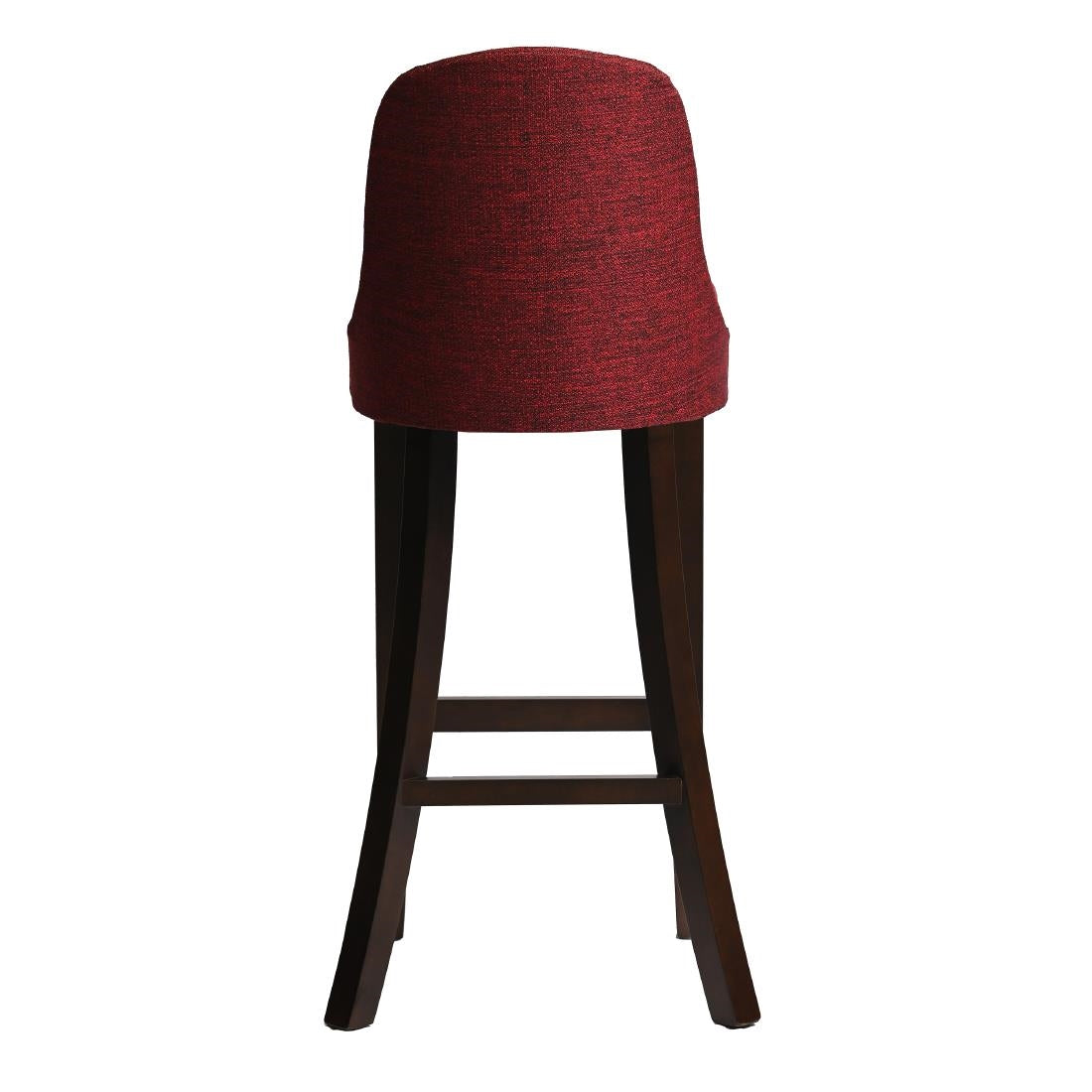 Kilsby Bar Chair in Dark Walnut with Shetland Scarlett Seat