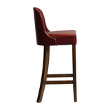 Kilsby Bar Chair in Vintage with Bison Bordeaux Seat