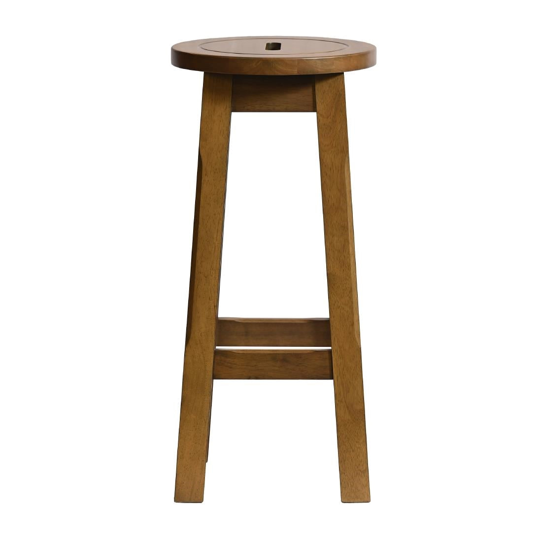 Wooden Top High Stool in Weathered Oak (Pack of 2)